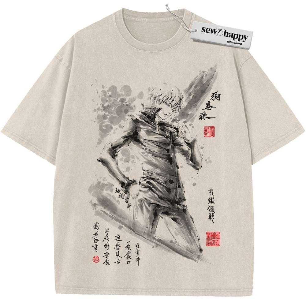 Wash Tee Toge Inumaki Shirt, Jujutsu Kaisen Shirt, Anime Shirt, Vintage Tee