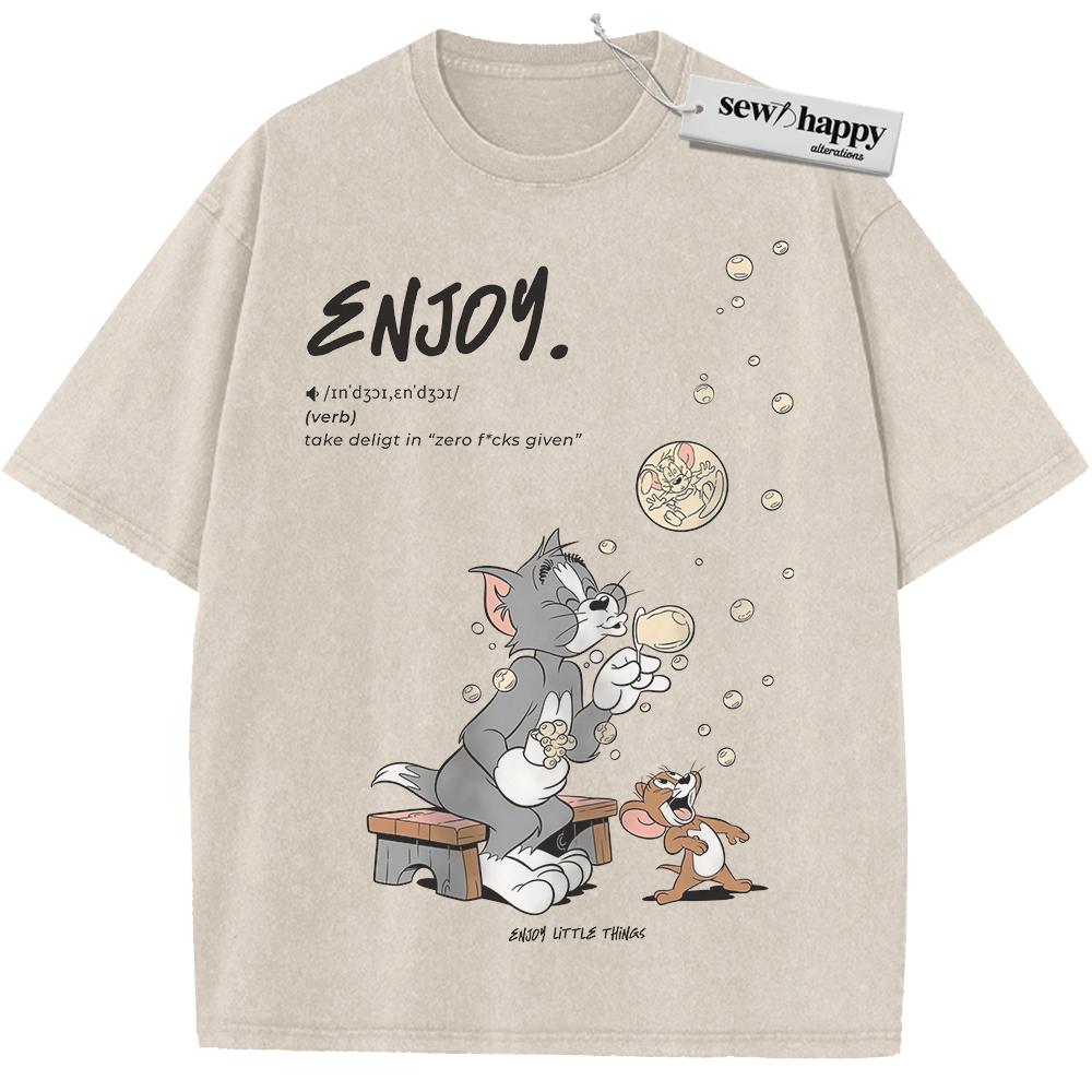 Wash Tee Tom and Jerry Shirt, Animated Shirt, Vintage Tee