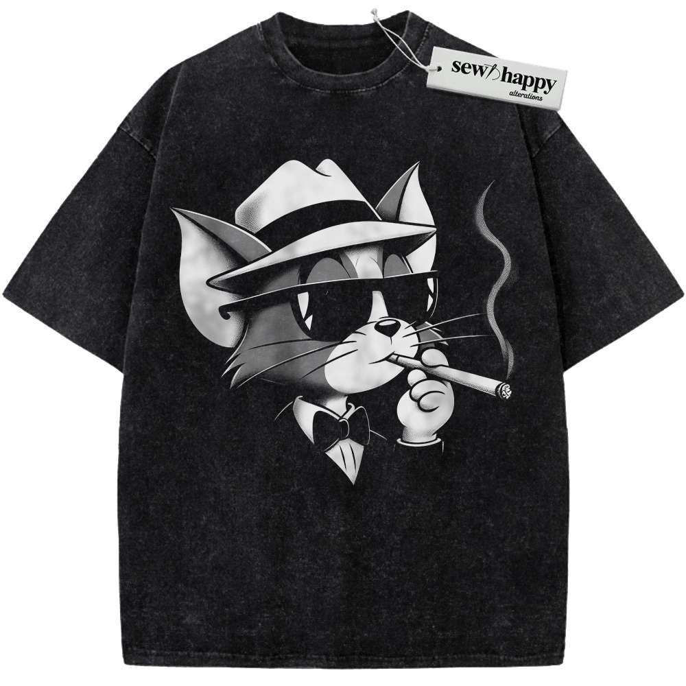 Wash Tee Tom and Jerry Shirt, Cartoon Shirt, Vintage T-Shirt