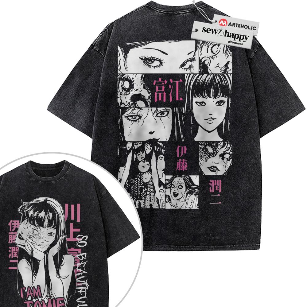 Wash Tee Tomie Kawakami Shirt, Junji Ito Collection Shirt, Anime Shirt, Vintage Tee 2-Sided