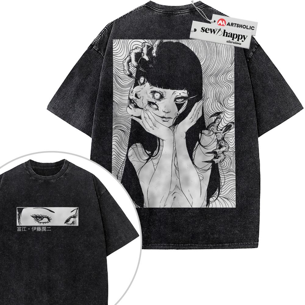 Wash Tee Tomie Kawakami Shirt, Junji Ito Shirt, Anime Shirt, Halloween Shirt, Vintage Tee 2-Sided