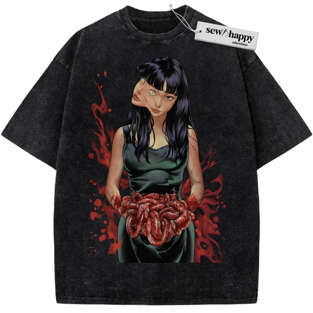 Wash Tee Tomie Kawakami Shirt, Junji Ito Shirt, Anime Shirt, Vintage Tee
