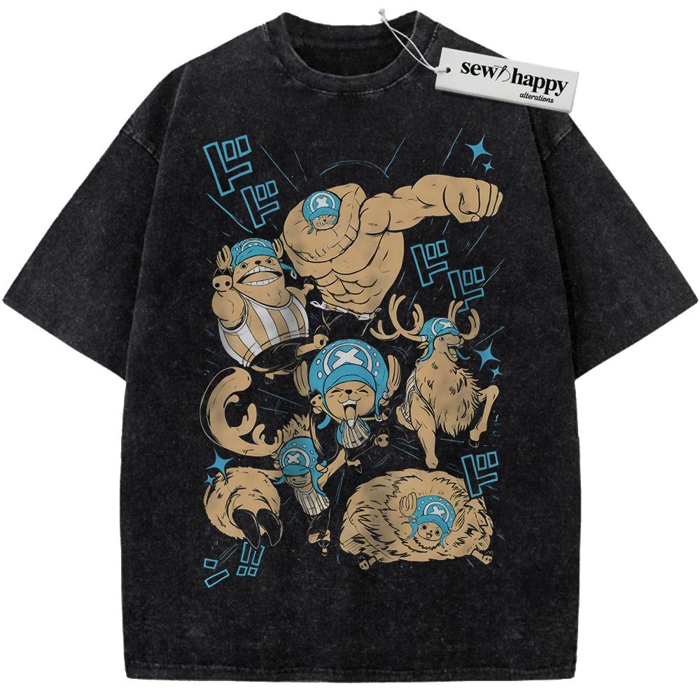 Wash Tee Tony Tony Chopper Shirt, One Piece Shirt, Anime Shirt, Vintage Tee