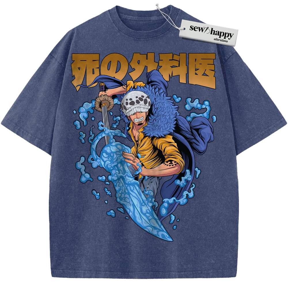 Wash Tee Trafalgar D Water Law Shirt, One Piece Shirt, Anime Shirt, Vintage Tee