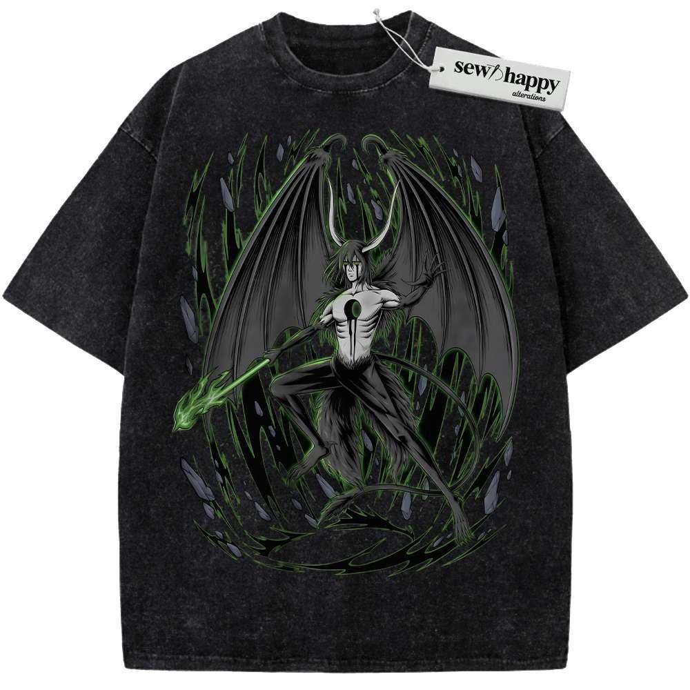 Wash Tee Ulquiorra Cifer Shirt, Bleach Shirt, Anime Shirt, Vintage T-Shirt