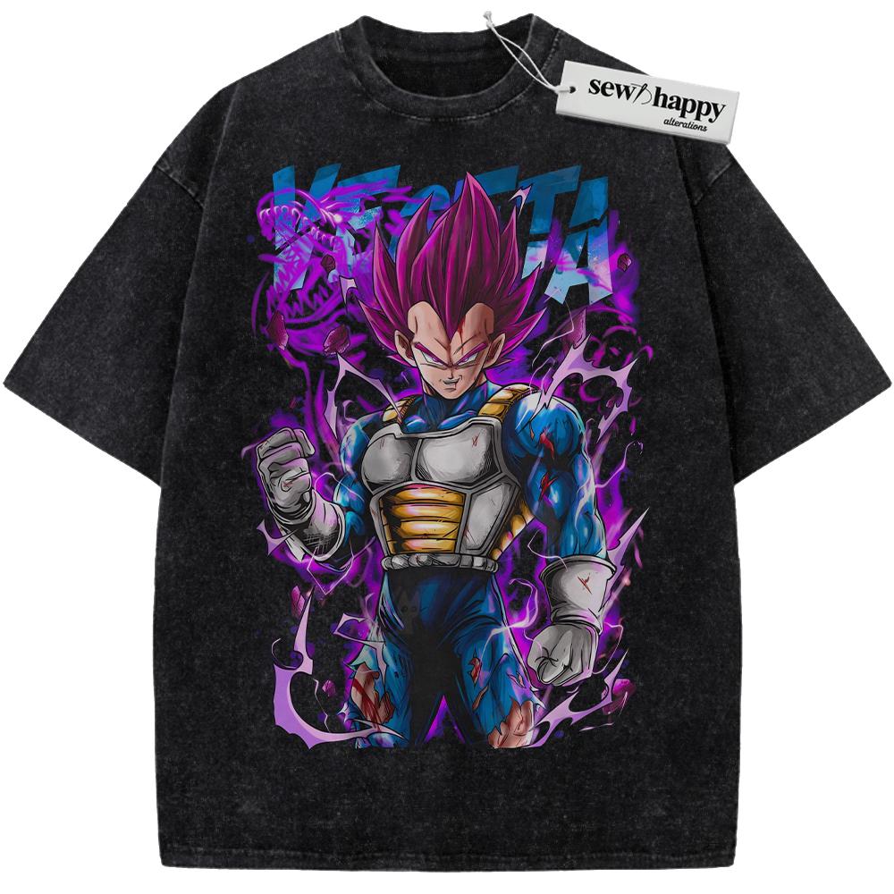 Wash Tee Ultra Ego Vegeta Shirt, Dragon Ball Shirt, DBZ Shirt, Anime Shirt, Vintage T-Shirt