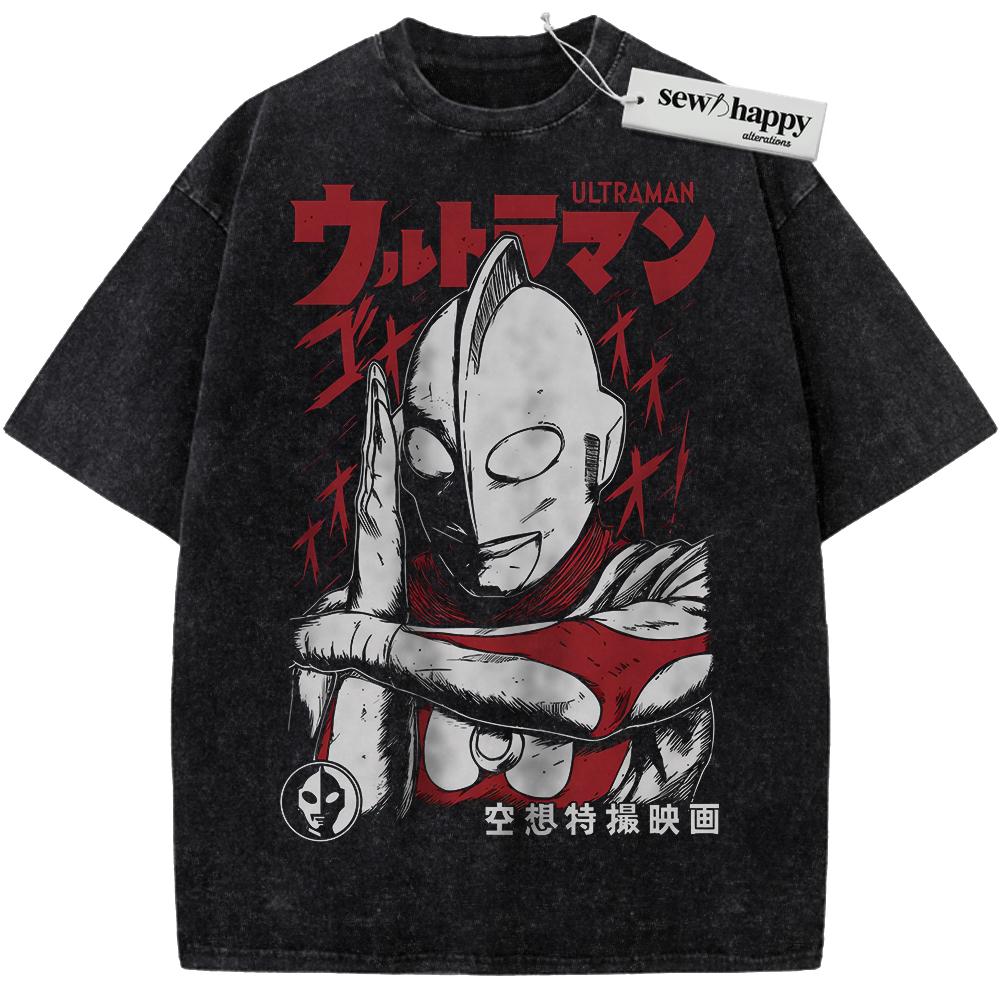 Wash Tee Ultraman Shirt, Anime Shirt, Vintage Tee