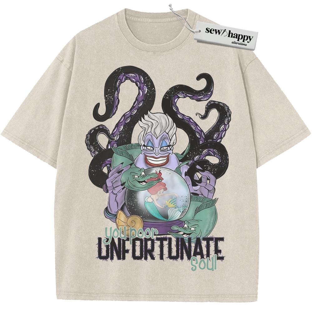 Wash Tee Ursula Shirt, The Little Mermaid Shirt, Animated Shirt, Vintage Tee