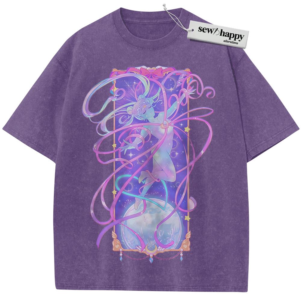 Wash Tee Usagi Tsukino Shirt, Sailor Moon Shirt, Anime Shirt, Vintage T-Shirt Wash Tee Usagi Tsukino Shirt, Sailor Moon Shirt, Anime Shirt, Vintage T-Shirt - Image 1