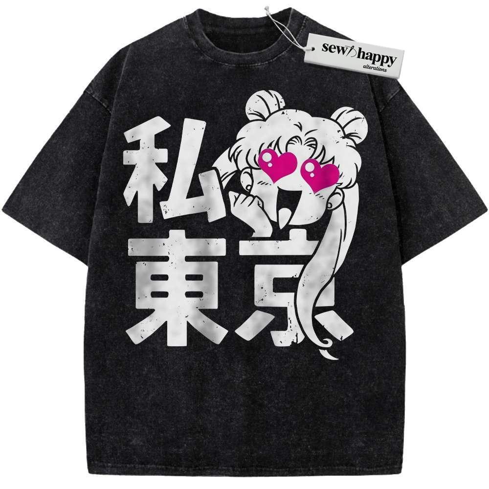 Wash Tee Usagi Tsukino Shirt, Sailor Moon Shirt, Anime Shirt, Vintage Tee
