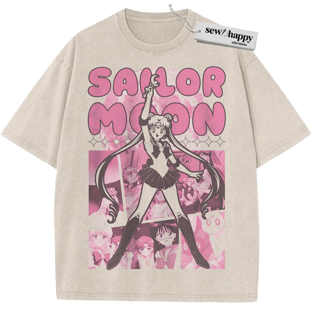 Wash Tee Usagi Tsukino Shirt, Sailor Moon Shirt, Anime Shirt, Vintage Tee