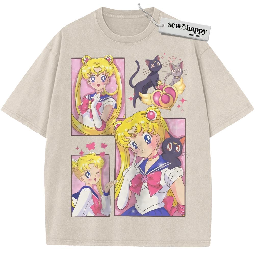 Wash Tee Usagi Tsukino Shirt, Sailor Moon Shirt, Anime Shirt, Vintage Tee