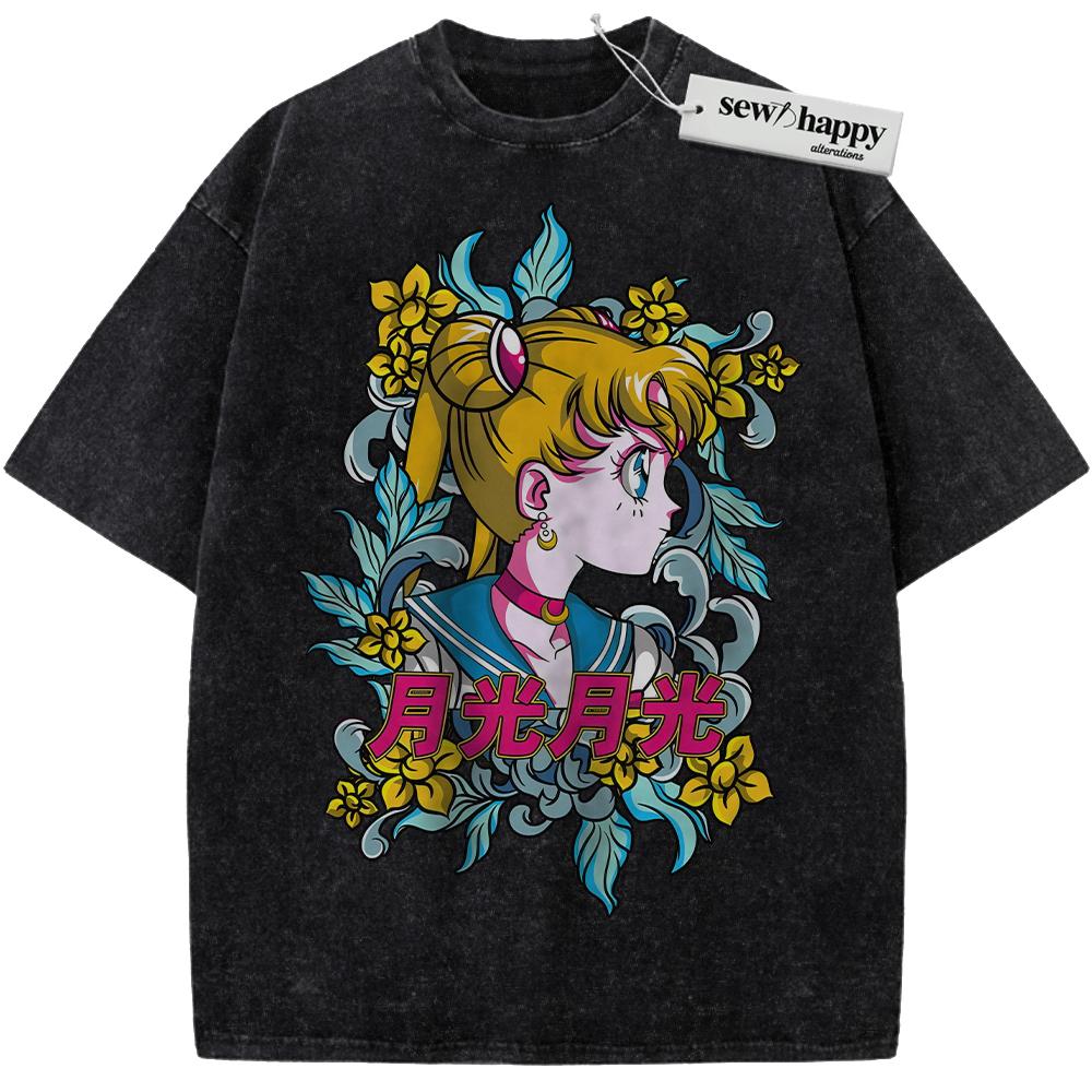 Wash Tee Usagi Tsukino Shirt, Sailor Moon Shirt, Anime Shirt, Vintage Tee