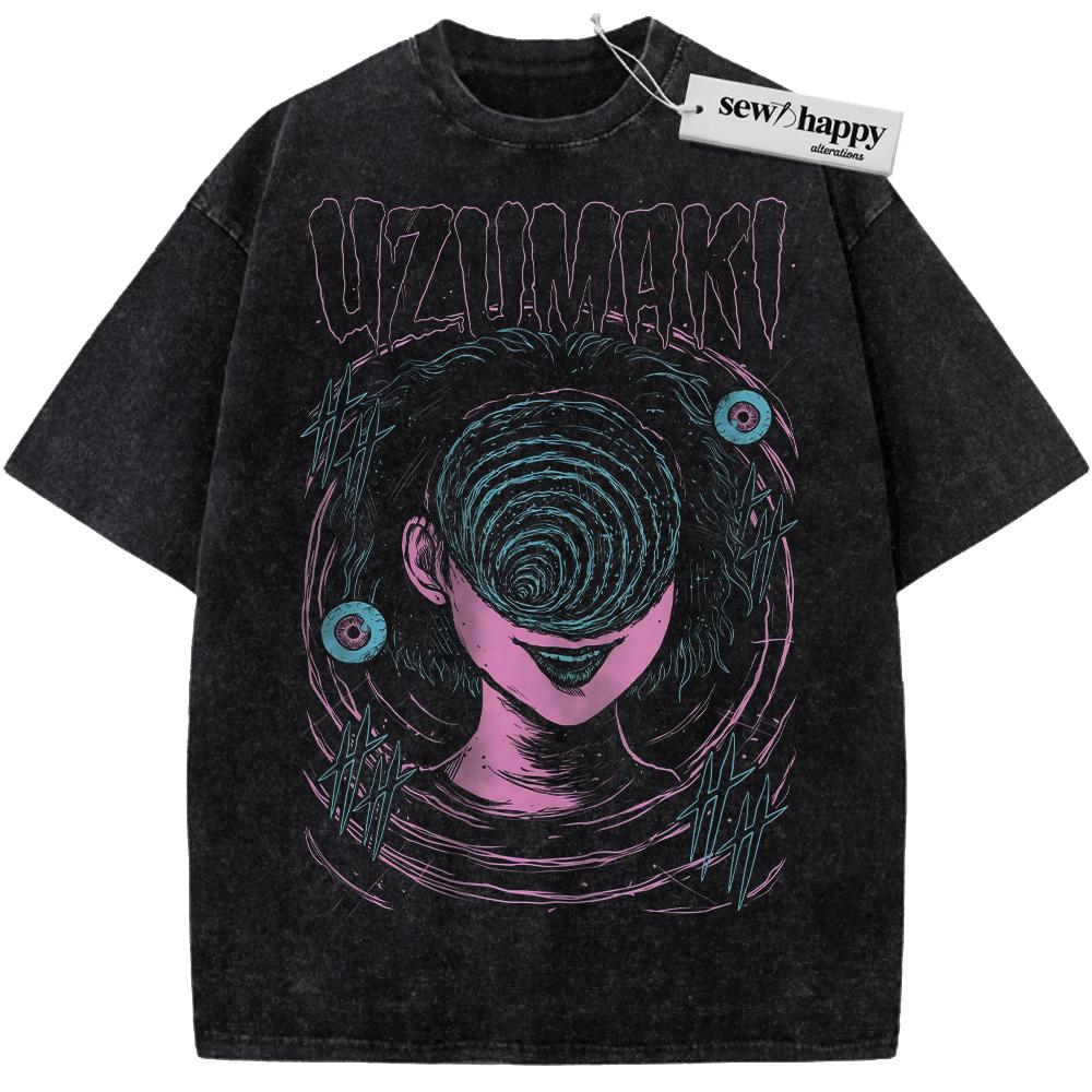 Wash Tee Uzumaki Shirt, Junji Ito Shirt, Anime Shirt, Vintage T-Shirt
