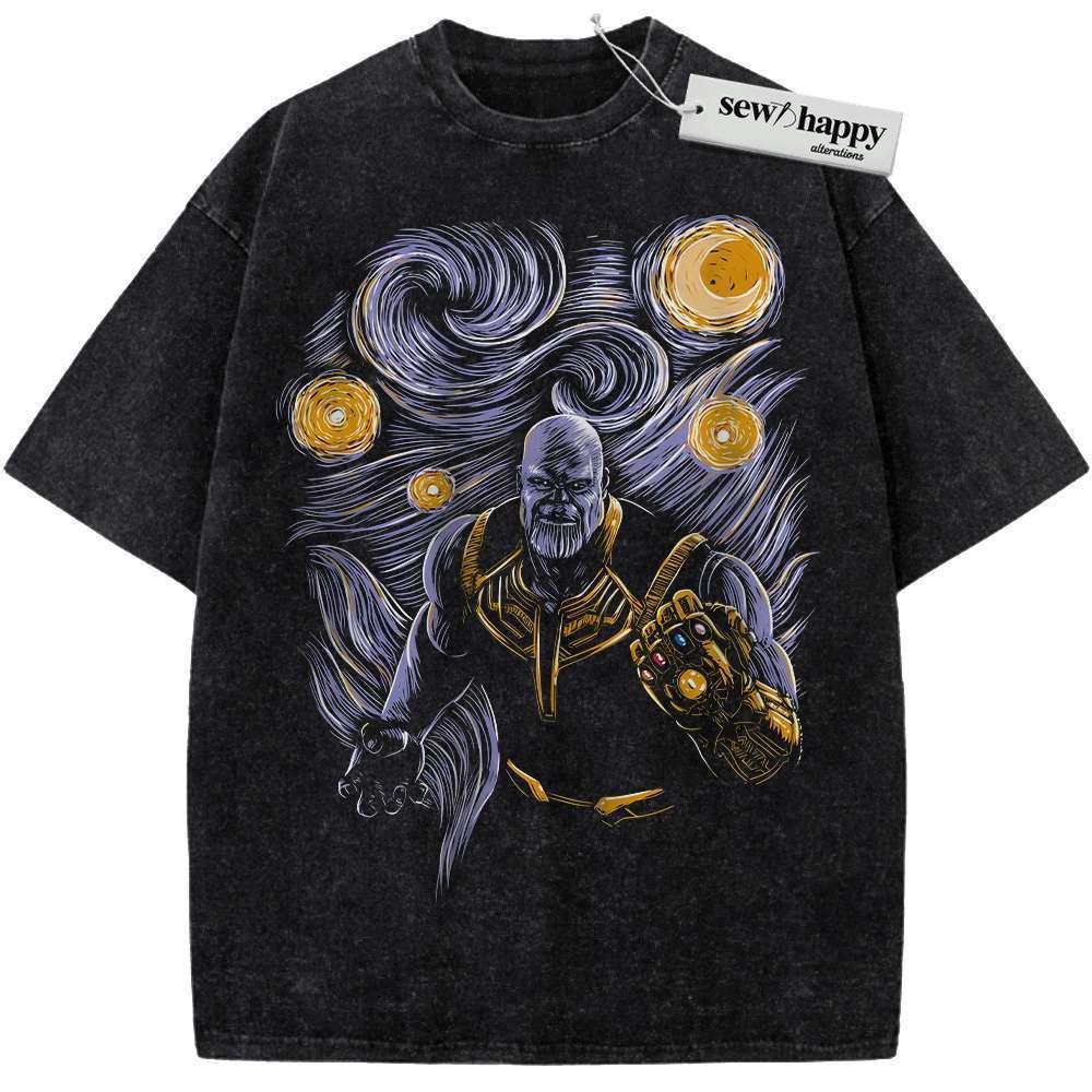 Wash Tee Van Gogh Thanos Shirt, Marvel Comics Shirt, Vintage T-Shirt