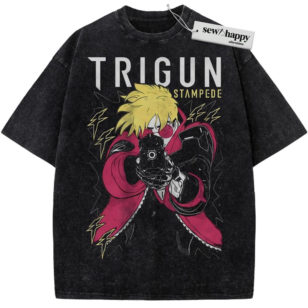 Wash Tee Vash the Stampede Shirt, Trigun Shirt, Anime Shirt, Vintage T-Shirt