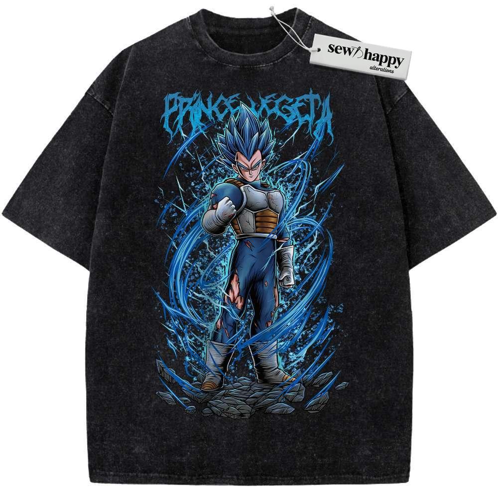 Wash Tee Vegeta Shirt, Dragon Ball Shirt, DBZ Shirt, Anime Shirt, Vintage Tee