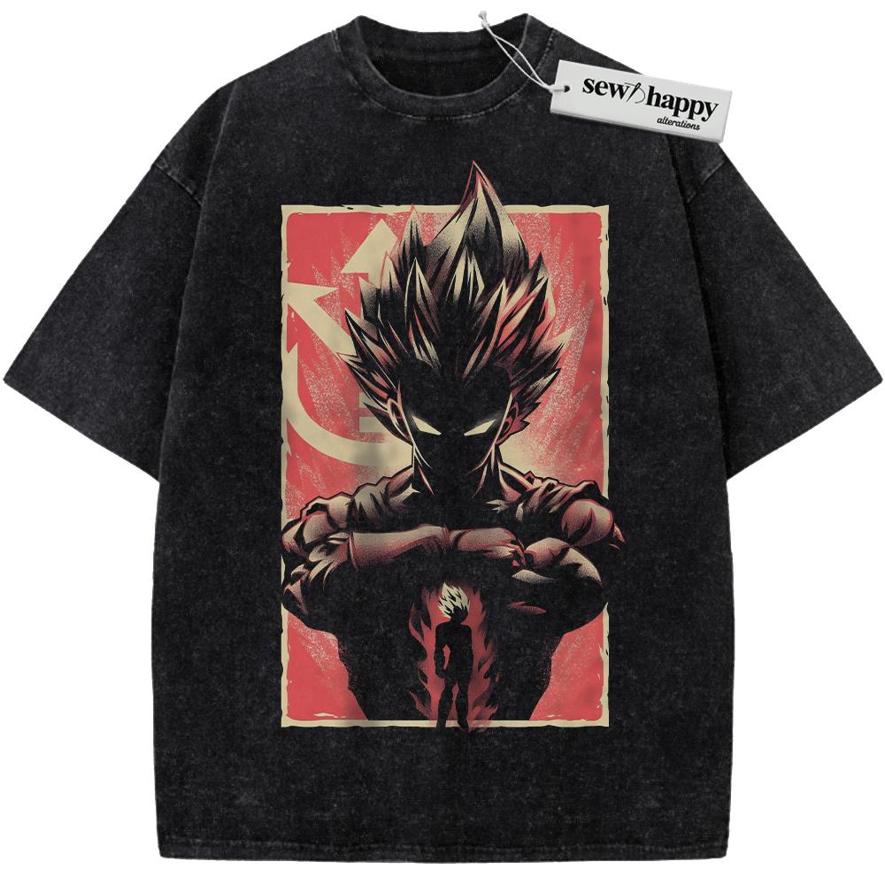 Wash Tee Vegeta Shirt, Dragon Ball Shirt, DBZ Shirt, Anime Shirt, Vintage Tee