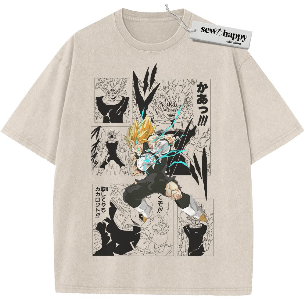 Wash Tee Vegeta Shirt, Dragon Ball Shirt, DBZ Shirt, Anime Shirt, Vintage Tee