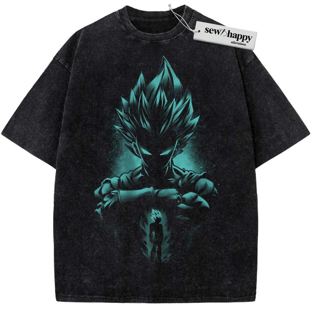 Wash Tee Vegeta Shirt, Dragon Ball Shirt, DBZ Shirt, Anime Shirt, Vintage Tee Wash Tee Vegeta Shirt, Dragon Ball Shirt, DBZ Shirt, Anime Shirt, Vintage Tee - Image 1