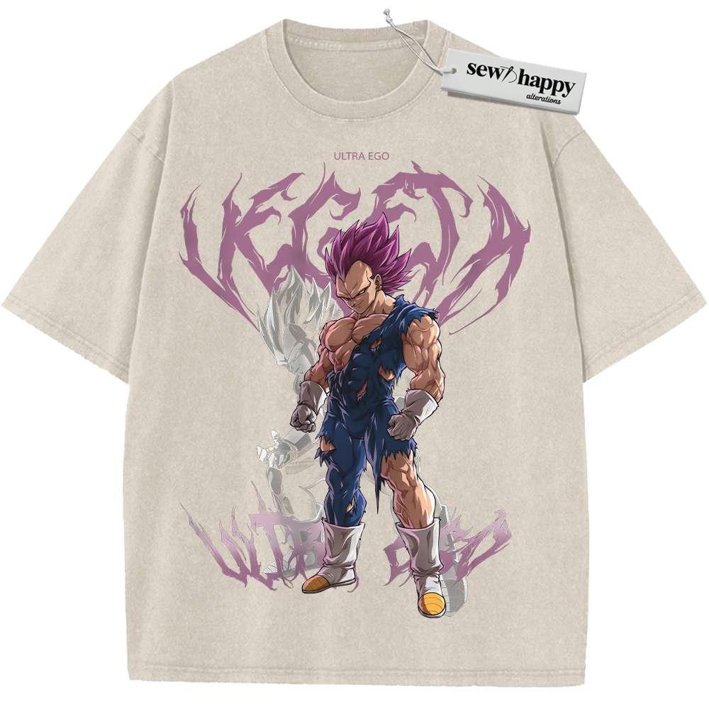 Wash Tee Vegeta Shirt, Dragon Ball Z Shirt, Anime Shirt, Vintage Tee