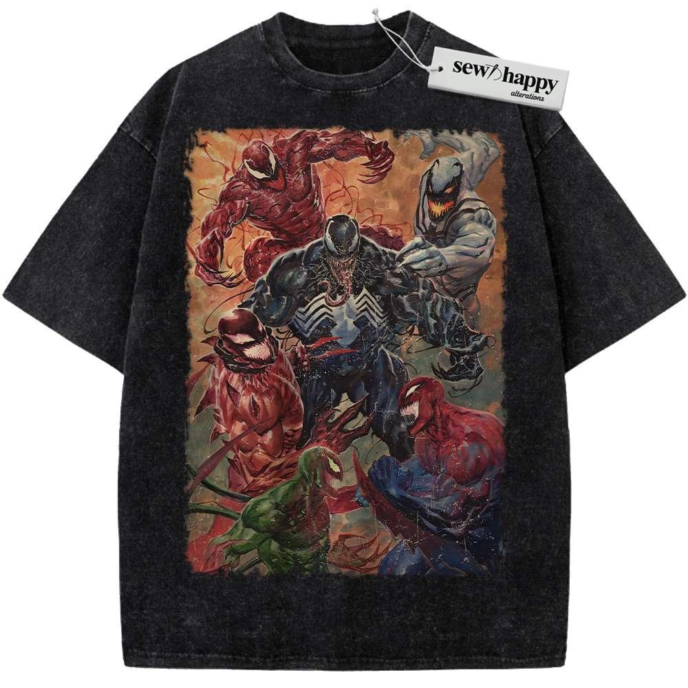 Wash Tee Venom Shirt, Carnage Shirt, Marvel Comics Shirt, Vintage Tee