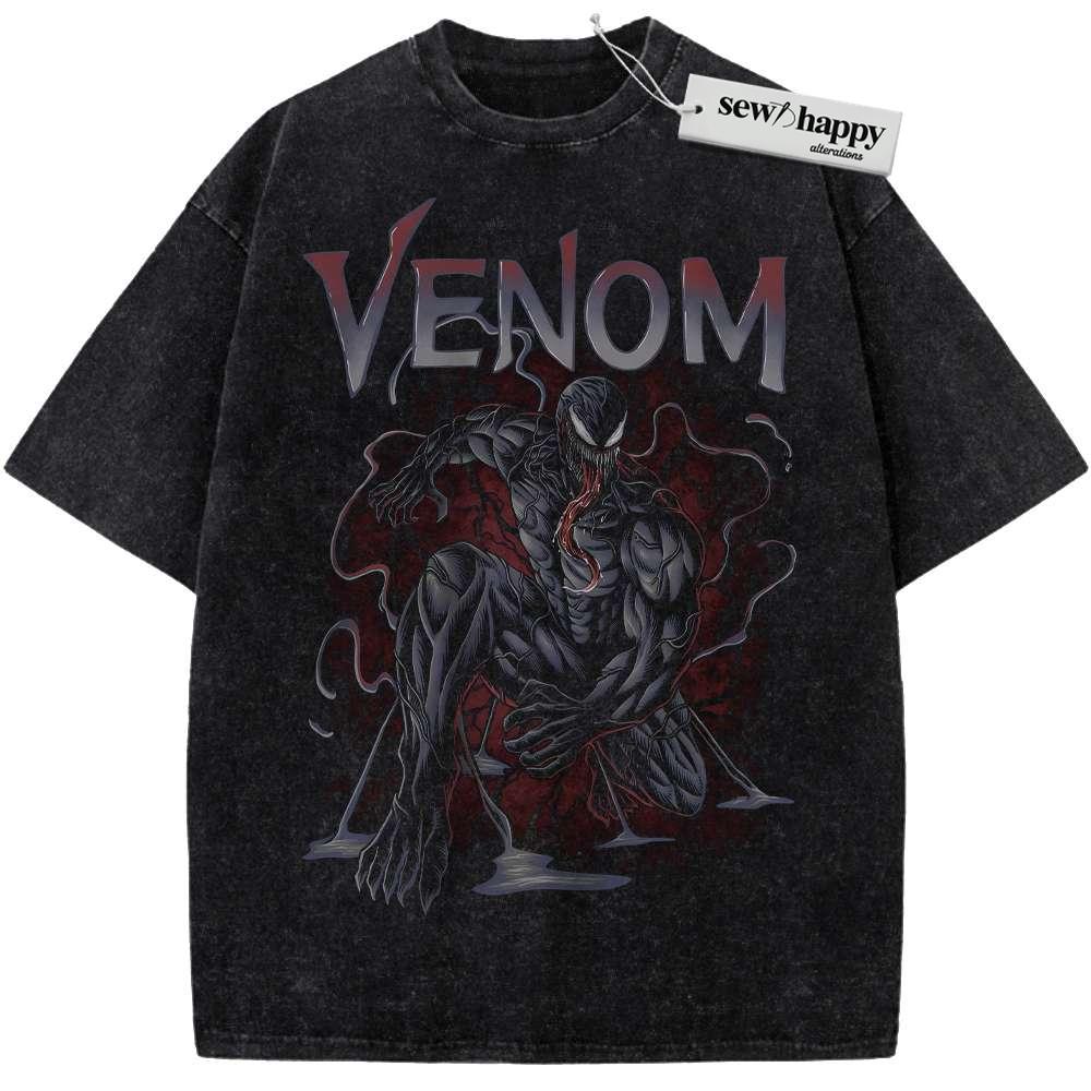 Wash Tee Venom Shirt, Marvel Comics Shirt, Vintage T-Shirt