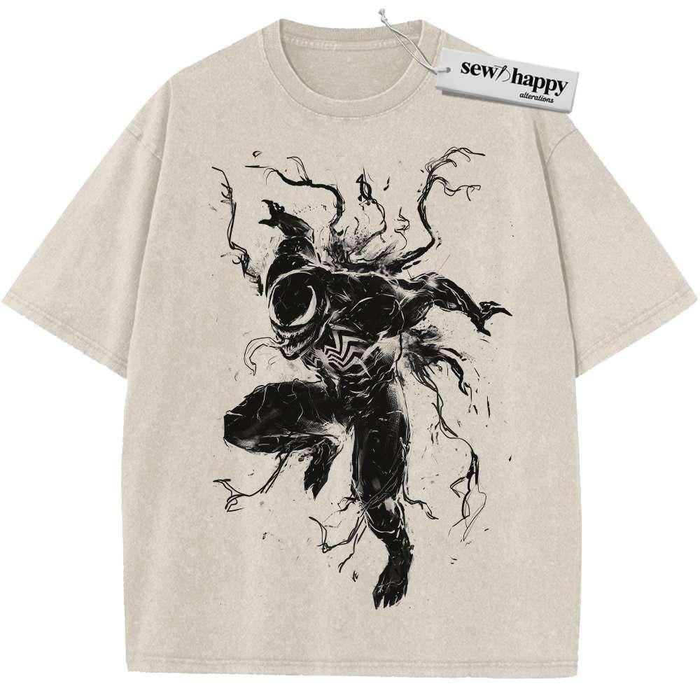 Wash Tee Venom Shirt, Marvel Comics Shirt, Vintage Tee Wash Tee Venom Shirt, Marvel Comics Shirt, Vintage Tee - Image 1