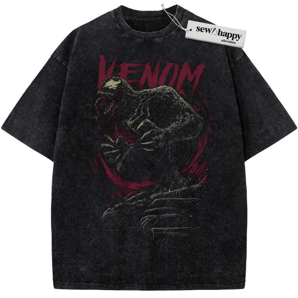 Wash Tee Venom Shirt, Marvel Comics Shirt, Vintage Tee