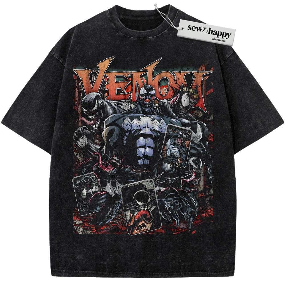 Wash Tee Venom Shirt, Marvel Comics Shirt, Vintage Tee
