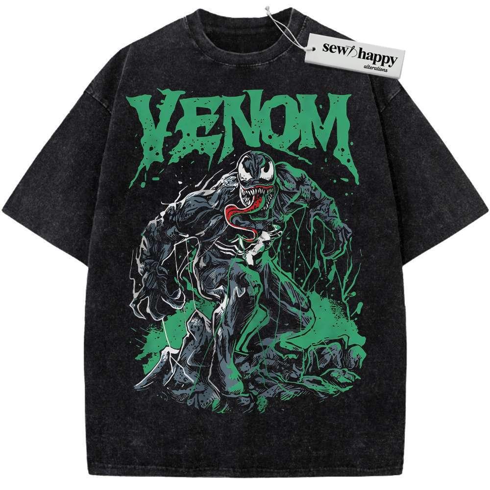Wash Tee Venom Shirt, Marvel Comics Shirt, Vintage Tee Wash Tee Venom Shirt, Marvel Comics Shirt, Vintage Tee - Image 1