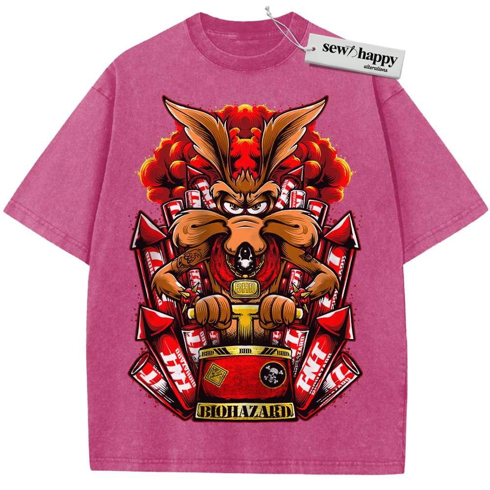 Wash Tee Wile E Coyote Shirt, Looney Tunes Shirt, Cartoon Shirt, Vintage Tee