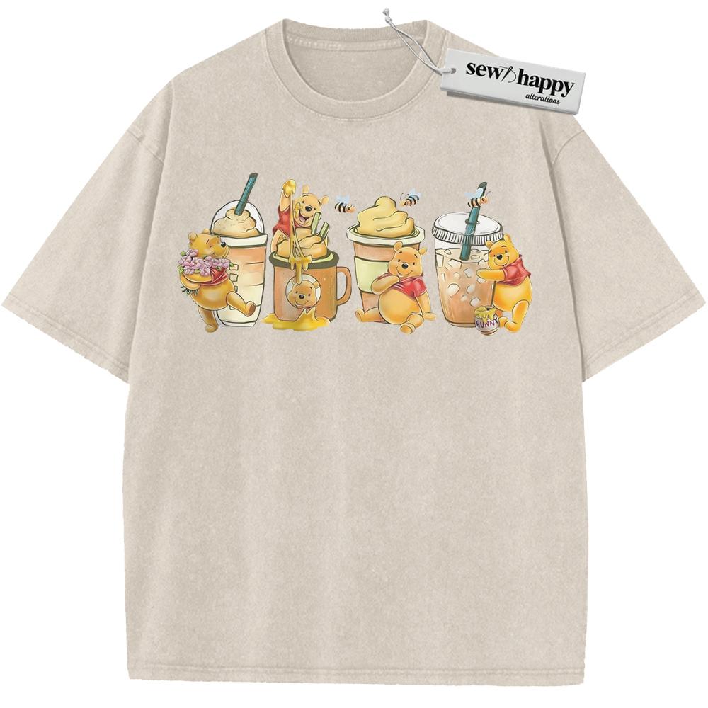 Wash Tee Winnie the Pooh Shirt, Animated Shirt, Vintage T-Shirt Wash Tee Winnie the Pooh Shirt, Animated Shirt, Vintage T-Shirt - Image 1