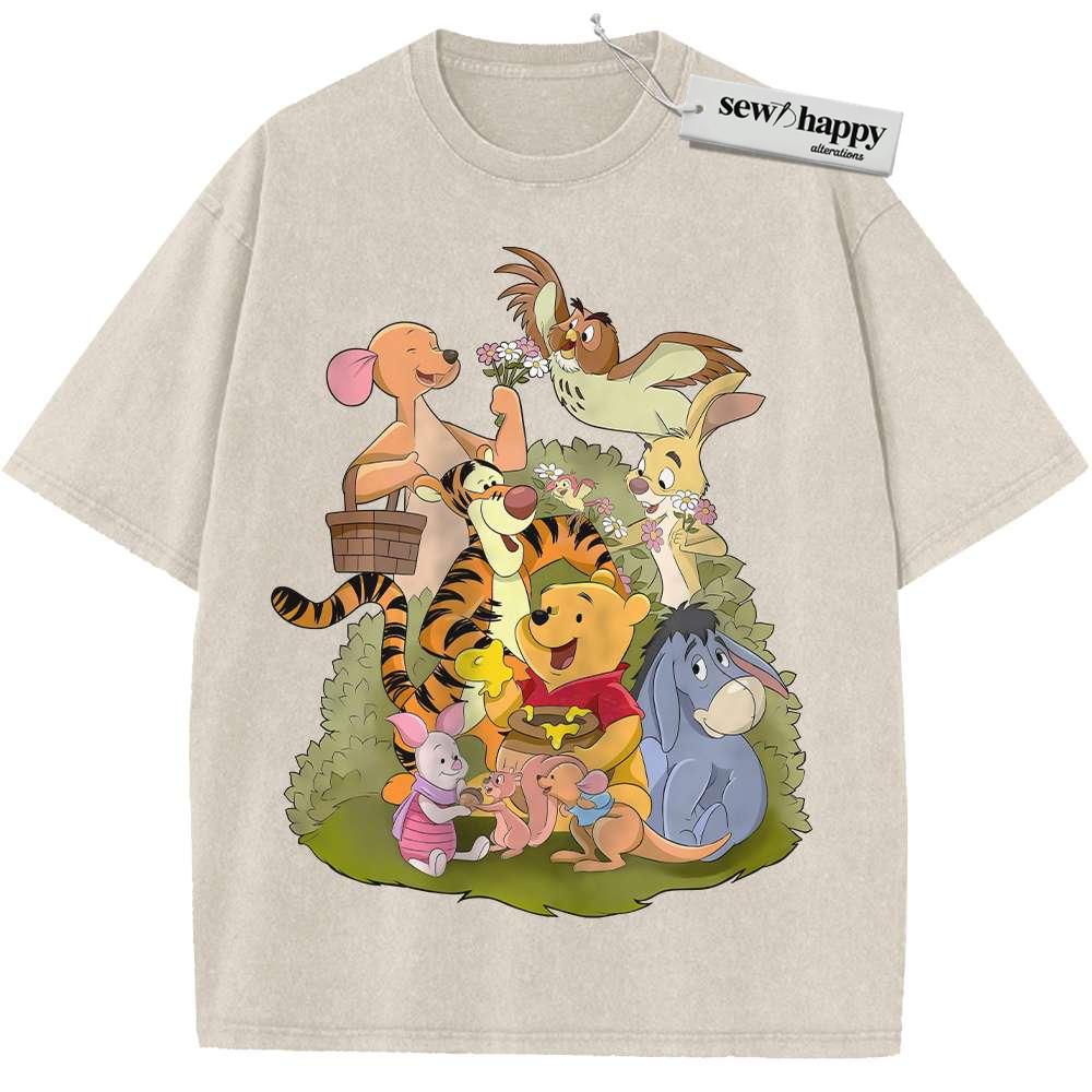 Wash Tee Winnie the Pooh Shirt, Animated Shirt, Vintage T-Shirt Wash Tee Winnie the Pooh Shirt, Animated Shirt, Vintage T-Shirt - Image 1