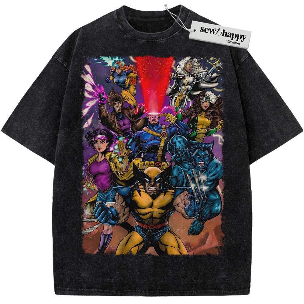Wash Tee Wolverine Shirt, Gambit Shirt, Storm Shirt, X-Men Shirt, Marvel Comics Shirt, Vintage Tee