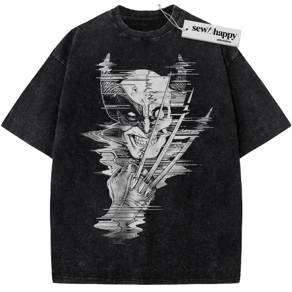 Wash Tee Wolverine Shirt, Marvel Comics Shirt, Vintage T-Shirt