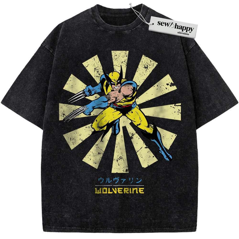Wash Tee Wolverine Shirt, X-Men Shirt, Marvel Comics Shirt, Vintage T-Shirt