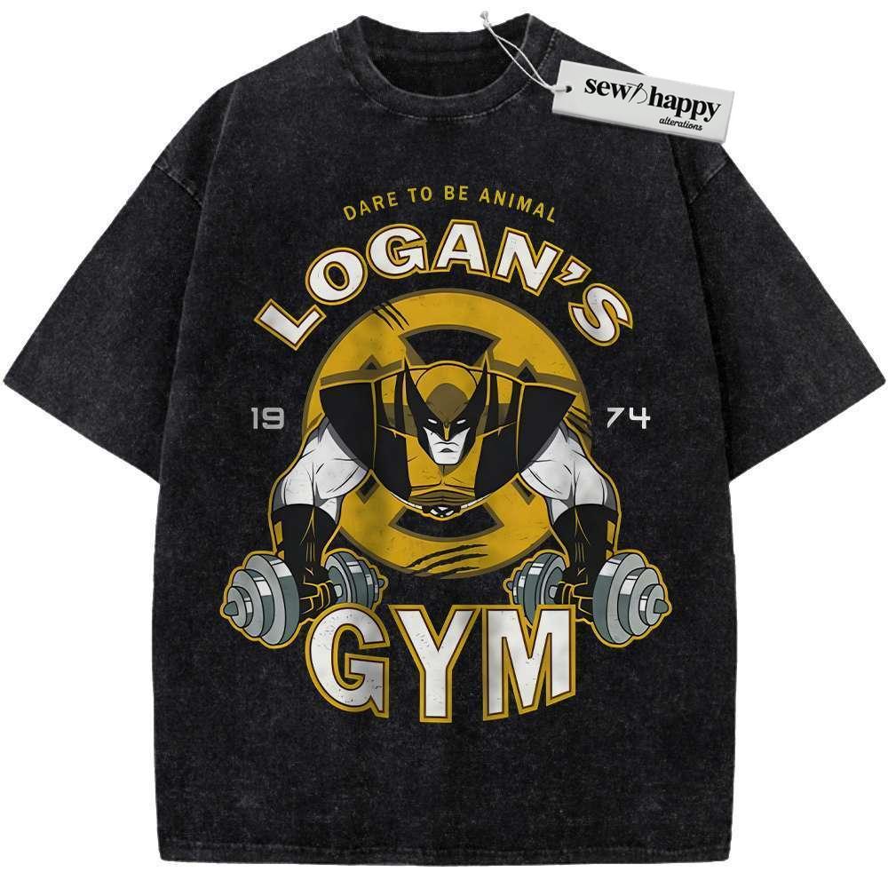 Wash Tee Wolverine Shirt, X-Men Shirt, Marvel Comics Shirt, Vintage T-Shirt Wash Tee Wolverine Shirt, X-Men Shirt, Marvel Comics Shirt, Vintage T-Shirt - Image 1