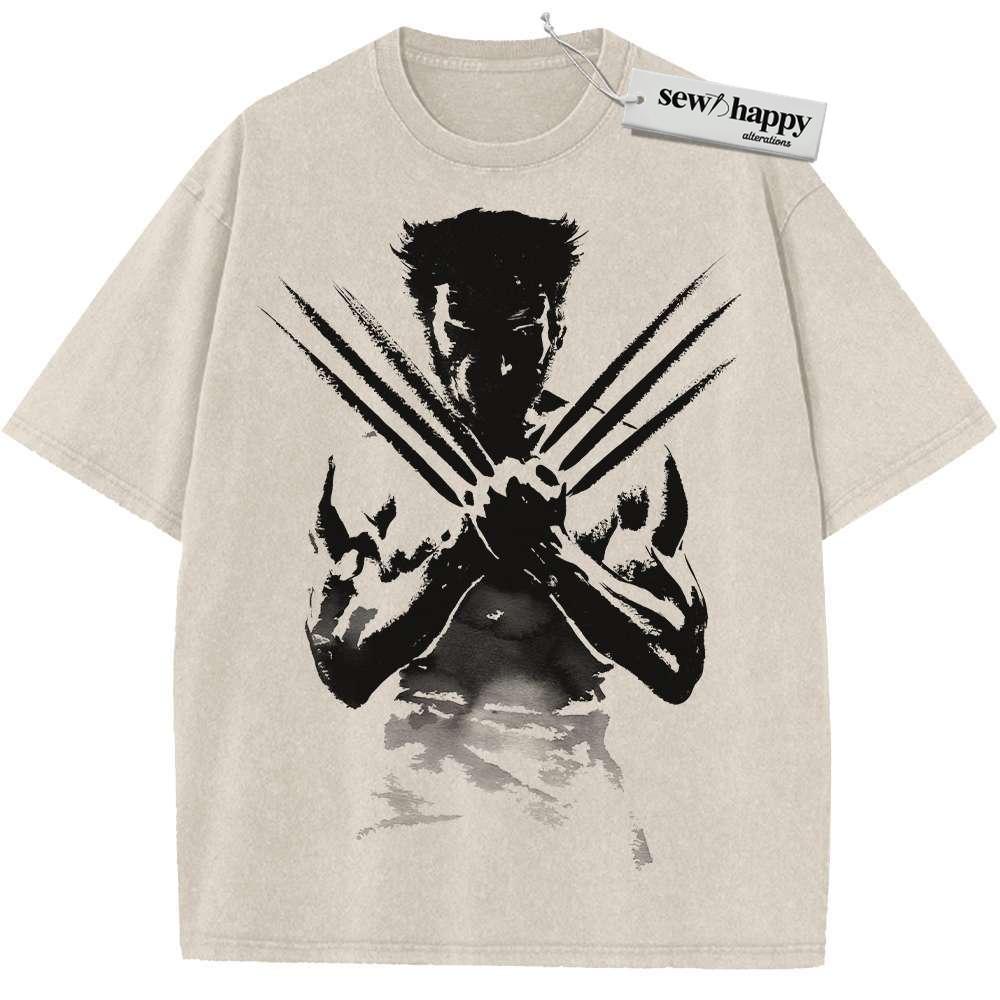 Wash Tee Wolverine Shirt, X-Men Shirt, Marvel Comics Shirt, Vintage T-Shirt