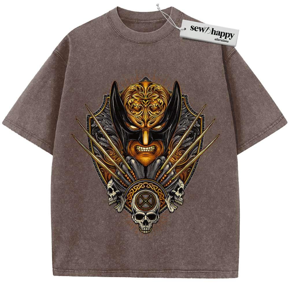 Wash Tee Wolverine Shirt, X-Men Shirt, Marvel Comics Shirt, Vintage T-Shirt Wash Tee Wolverine Shirt, X-Men Shirt, Marvel Comics Shirt, Vintage T-Shirt - Image 1