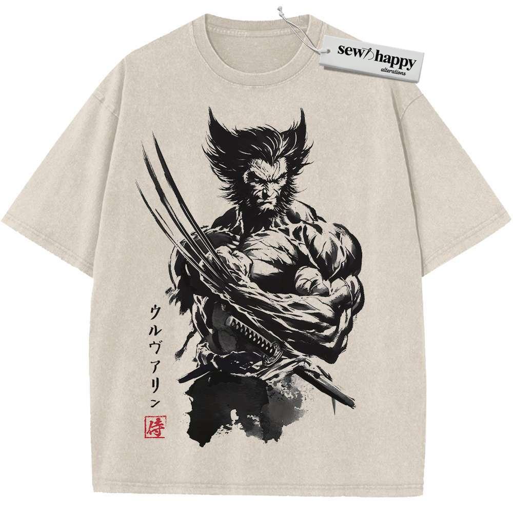 Wash Tee Wolverine Shirt, X-Men Shirt, Marvel Comics Shirt, Vintage Tee Wash Tee Wolverine Shirt, X-Men Shirt, Marvel Comics Shirt, Vintage Tee - Image 1