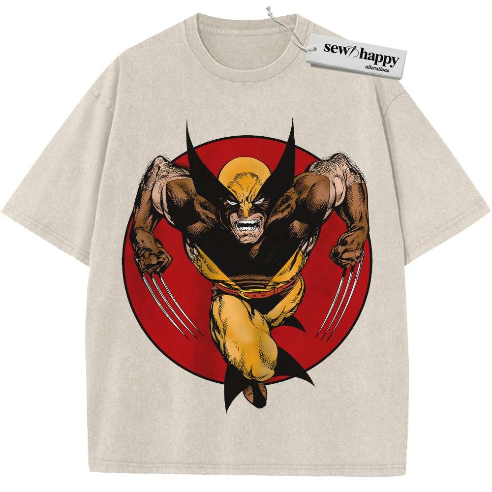 Wash Tee Wolverine Shirt, X-Men Shirt, Marvel Comics Shirt, Vintage Tee