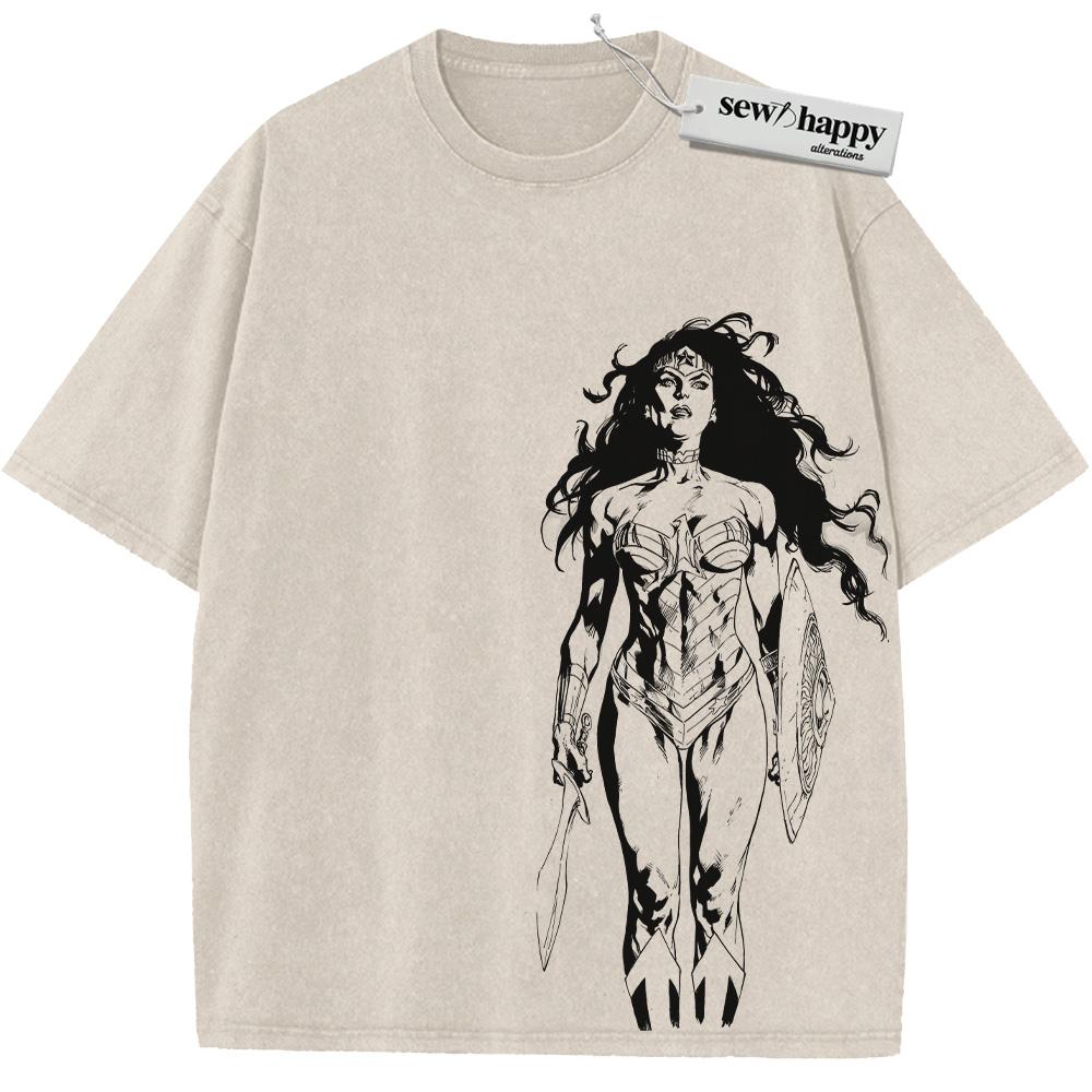 Wash Tee Wonder Woman Shirt, Vintage T-Shirt