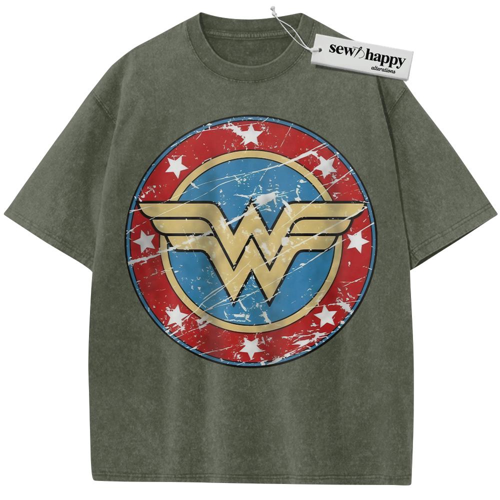 Wash Tee Wonder Woman Shirt, Vintage Tee