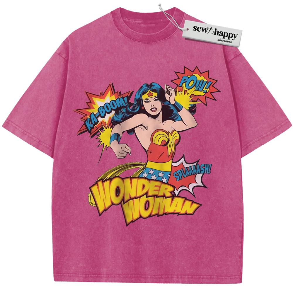 Wash Tee Wonder Woman Shirt, Vintage Tee