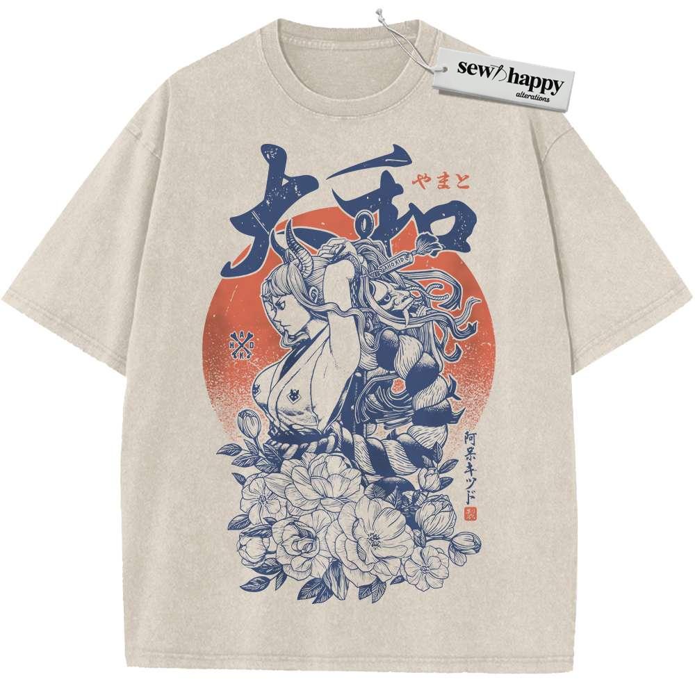 Wash Tee Yamato Shirt, One Piece Shirt, Anime Shirt, Vintage Tee Wash Tee Yamato Shirt, One Piece Shirt, Anime Shirt, Vintage Tee - Image 1
