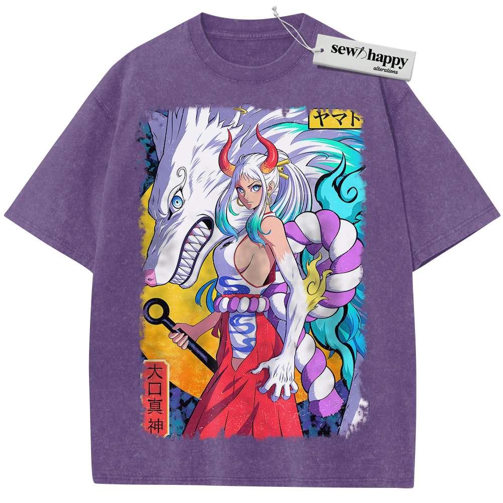 Wash Tee Yamato Shirt, One Piece Shirt, Anime Shirt, Vintage Tee