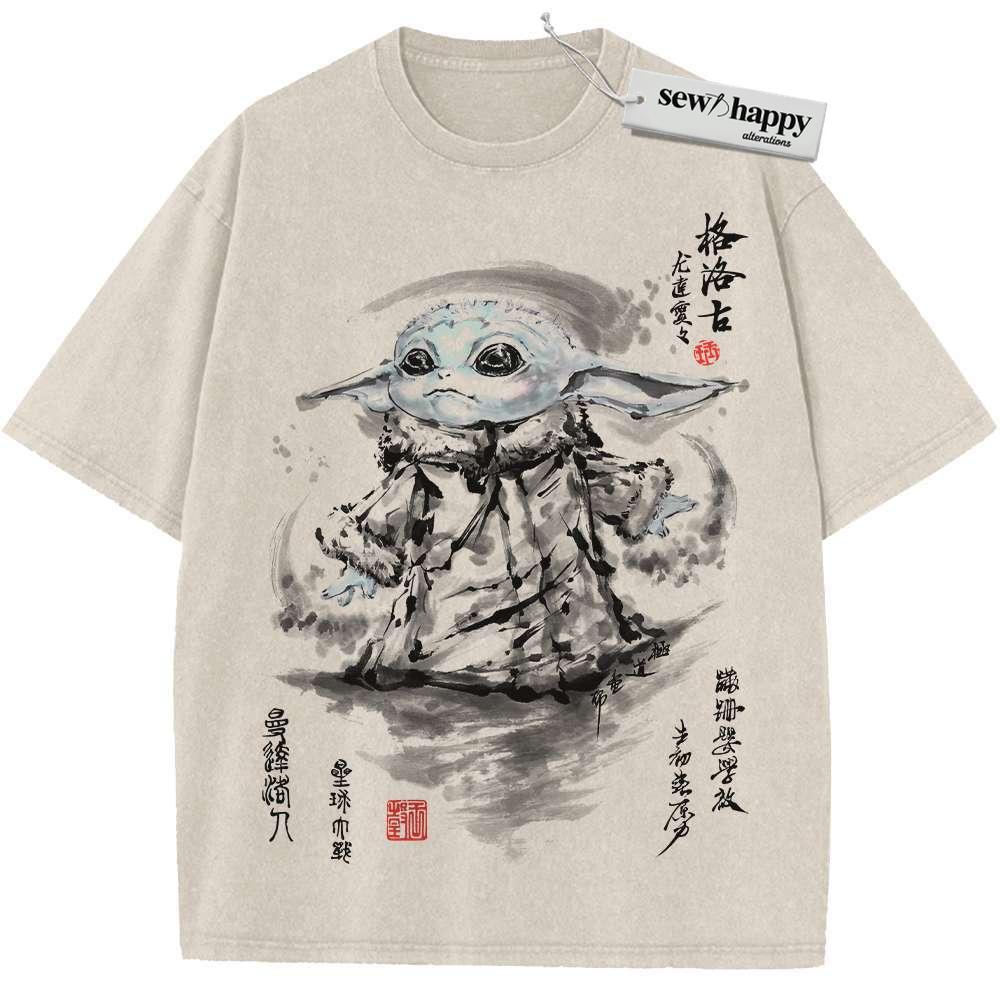 Wash Tee Yoda Shirt, Star Wars Shirt, Movie Shirt, Vintage Tee