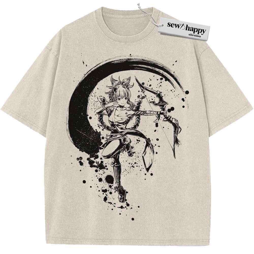 Wash Tee Yoimiya Shirt, Genshin Impact Shirt, Game Shirt, Vintage Tee