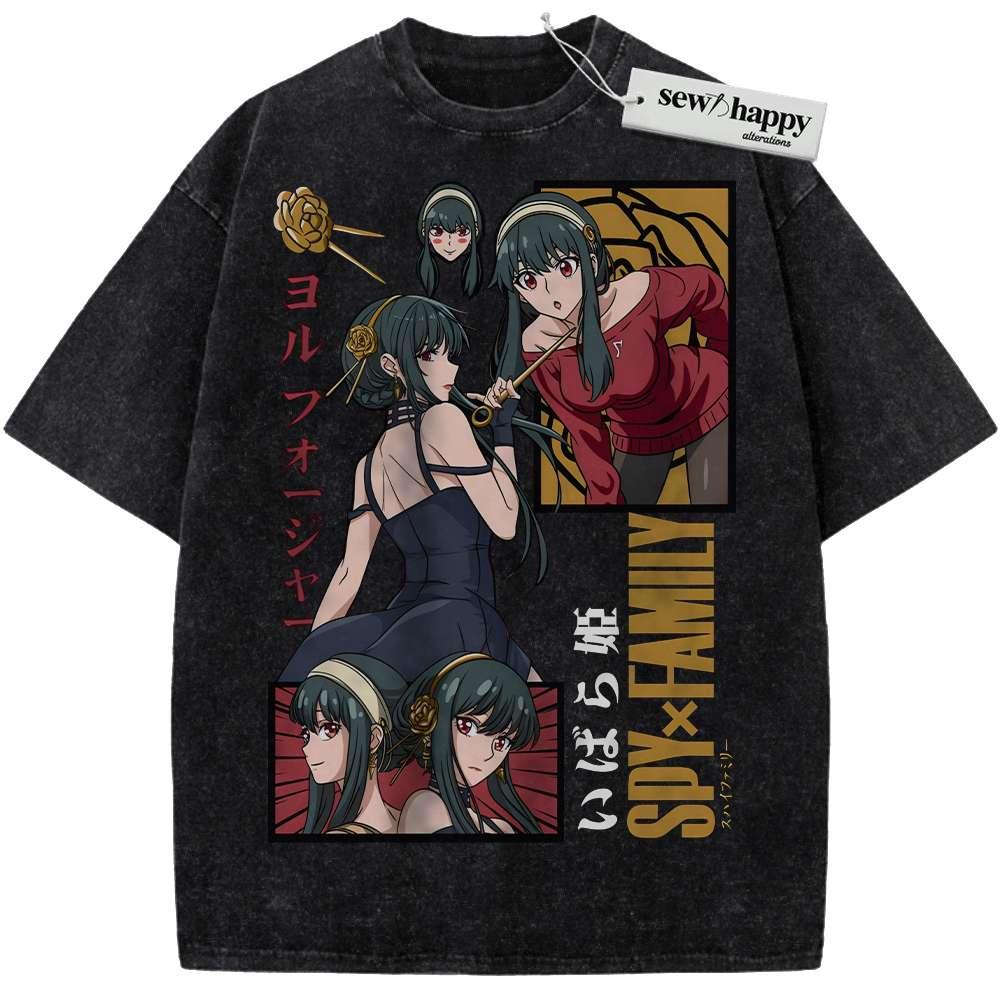 Wash Tee Yor Forger Shirt, Spy x Family Shirt, Anime Shirt, Vintage T-Shirt